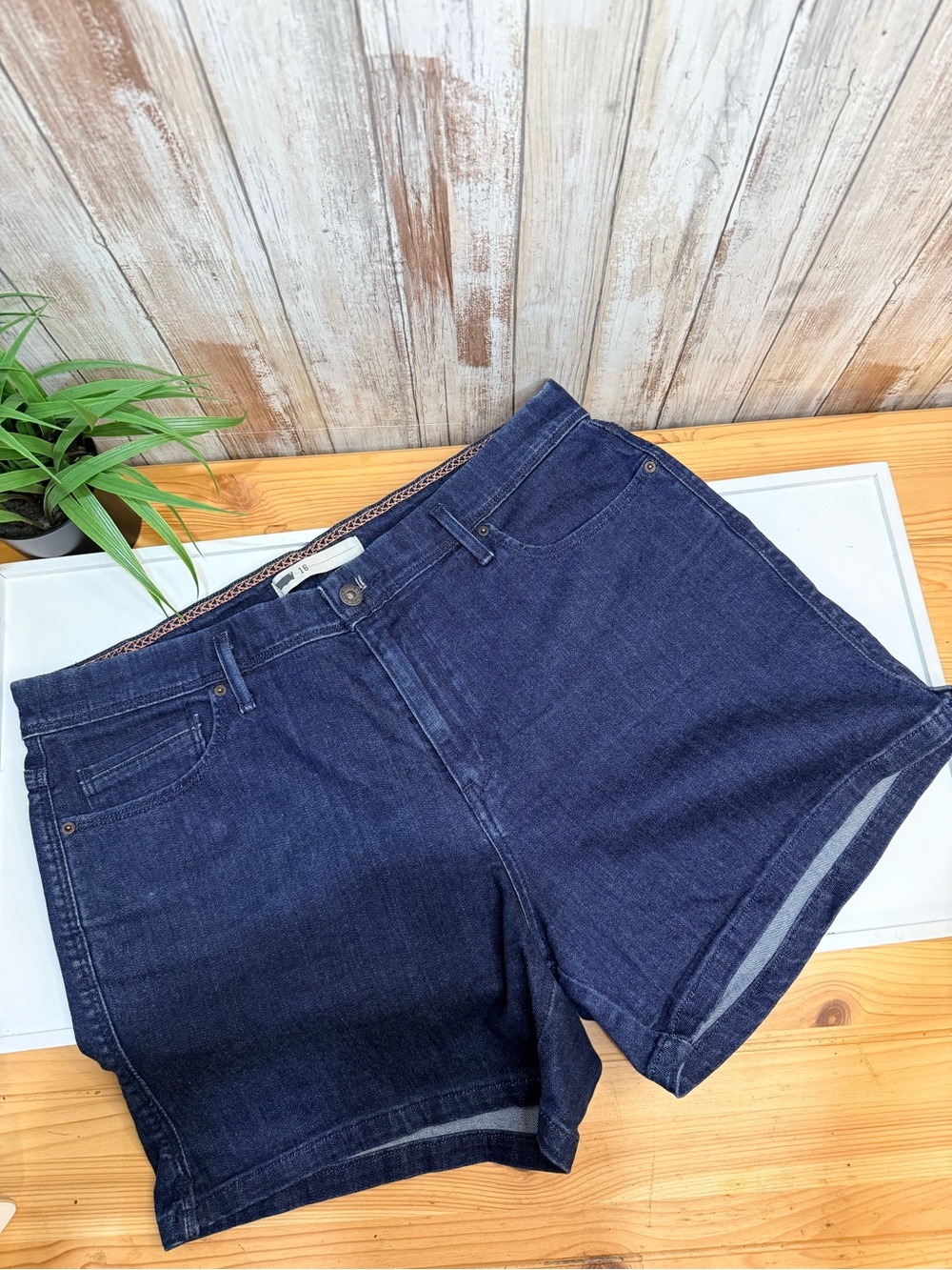 Levi's Dark Blue Jean Shorts